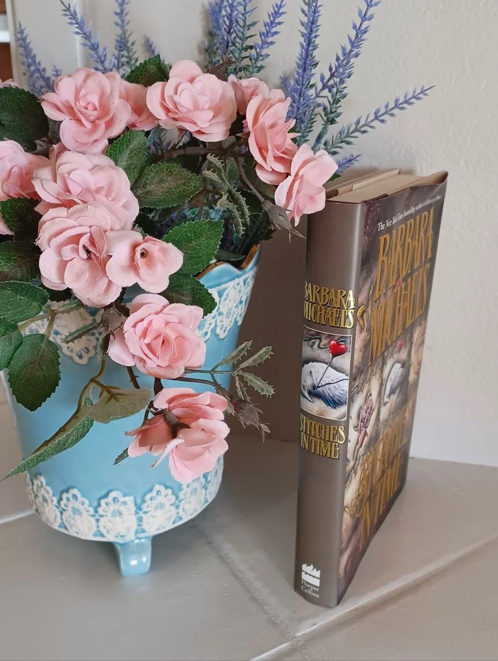 Stitches in Time by Barbara Michaels (Hardcover Book with Dust Jacket) Novel